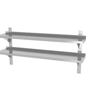 Półka wisząca przestawna, podwójna, z 2 konsolami, HENDI, 1400x300x(H)600mm
