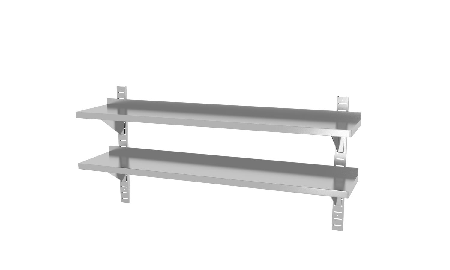 Półka wisząca przestawna, podwójna, z 2 konsolami, HENDI, 1400x300x(H)600mm