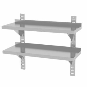 Półka wisząca przestawna, podwójna, z 2 konsolami, HENDI, 800x300x(H)600mm