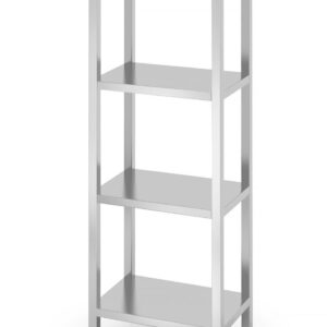 Regał magazynowy z 4 półkami pełnymi – skręcany, HENDI, Kitchen Line, 600x400x(H)1800mm