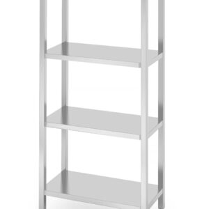 Regał magazynowy z 4 półkami pełnymi – skręcany, HENDI, Kitchen Line, 800x400x(H)1800mm