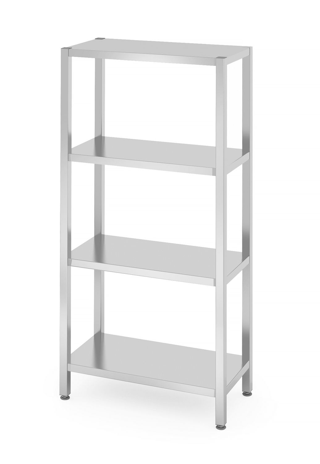 Regał magazynowy z 4 półkami pełnymi – skręcany, HENDI, Kitchen Line, 800x400x(H)1800mm