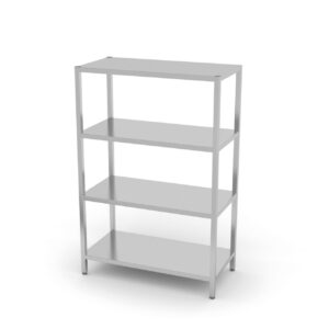 Regał magazynowy z 4 półkami pełnymi – skręcany, HENDI, Kitchen Line, 1000x400x(H)1800mm