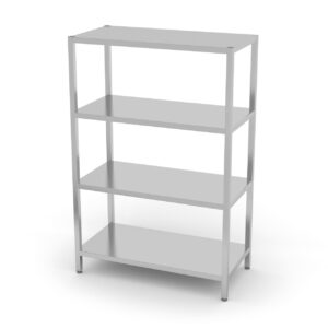 Regał magazynowy z 4 półkami pełnymi – skręcany, HENDI, Kitchen Line, 1000x500x(H)1800mm