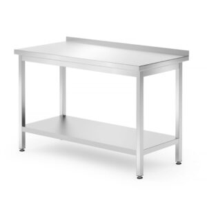 Stół przyścienny z półką – skręcany, głębokość 700 mm, HENDI, Profi Line, 1200x700x850 mm, 1200x700x(H)850mm