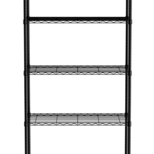 Regał magazynowy z 5 półkami, HENDI, czarny, 910x455x(H)1830mm