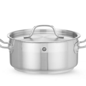 Garnek niski z pokrywką, HENDI, Profi Line, 2,8L, ⌀200x(H)90mm