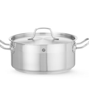 Garnek niski z pokrywką, HENDI, Profi Line, 4,8L, ⌀240x(H)105mm