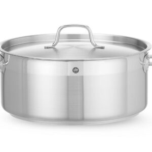 Garnek niski z pokrywką, HENDI, Profi Line, 7,5L, ⌀280x(H)120mm