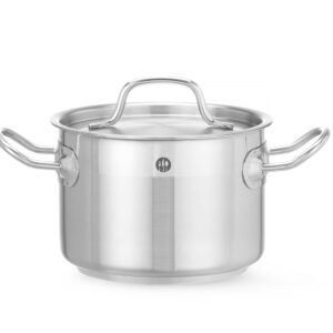 Garnek średni z pokrywką, HENDI, Profi Line, 2,1L, ⌀160x(H)110mm