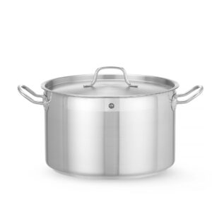 Garnek średni z pokrywką, HENDI, Profi Line, 10,3L, ⌀280x(H)170mm