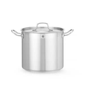 Garnek wysoki z pokrywką, HENDI, Profi Line, 9,8L, ⌀240x(H)220mm