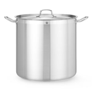 Garnek wysoki z pokrywką, HENDI, Profi Line, 50L, ⌀400x(H)400mm