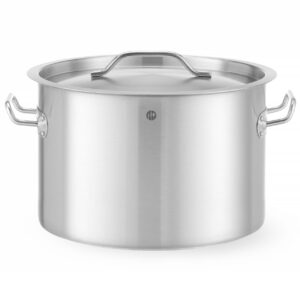 Garnek średni z pokrywką, HENDI, Budget Line, 23L, ⌀350x(H)240mm