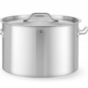 Garnek średni z pokrywką, HENDI, Budget Line, 32L, ⌀400x(H)260mm