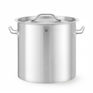 Garnek wysoki z pokrywką, HENDI, Budget Line, 17L, ⌀280x(H)280mm