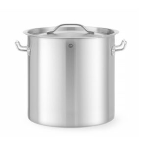 Garnek wysoki z pokrywką, HENDI, Budget Line, 21L, ⌀300x(H)300mm