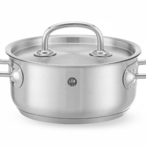 Garnek niski z pokrywką, HENDI, Kitchen Line, 1,4L, ⌀160x(H)75mm