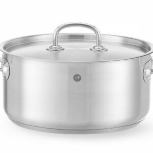 Garnek niski z pokrywką, HENDI, Kitchen Line, 4,9L, ⌀240x(H)110mm