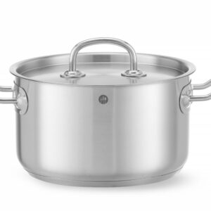 Garnek średni z pokrywką, HENDI, Kitchen Line, 3,5L, ⌀200x(H)115mm