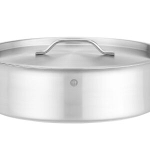 Garnek niski z pokrywką, HENDI, 10,8L, ⌀360x(H)110mm, Okrągły