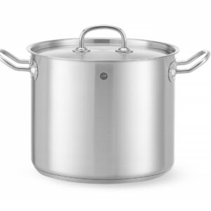 Garnek wysoki z pokrywką, HENDI, Kitchen Line, 9L, ⌀240x(H)200mm
