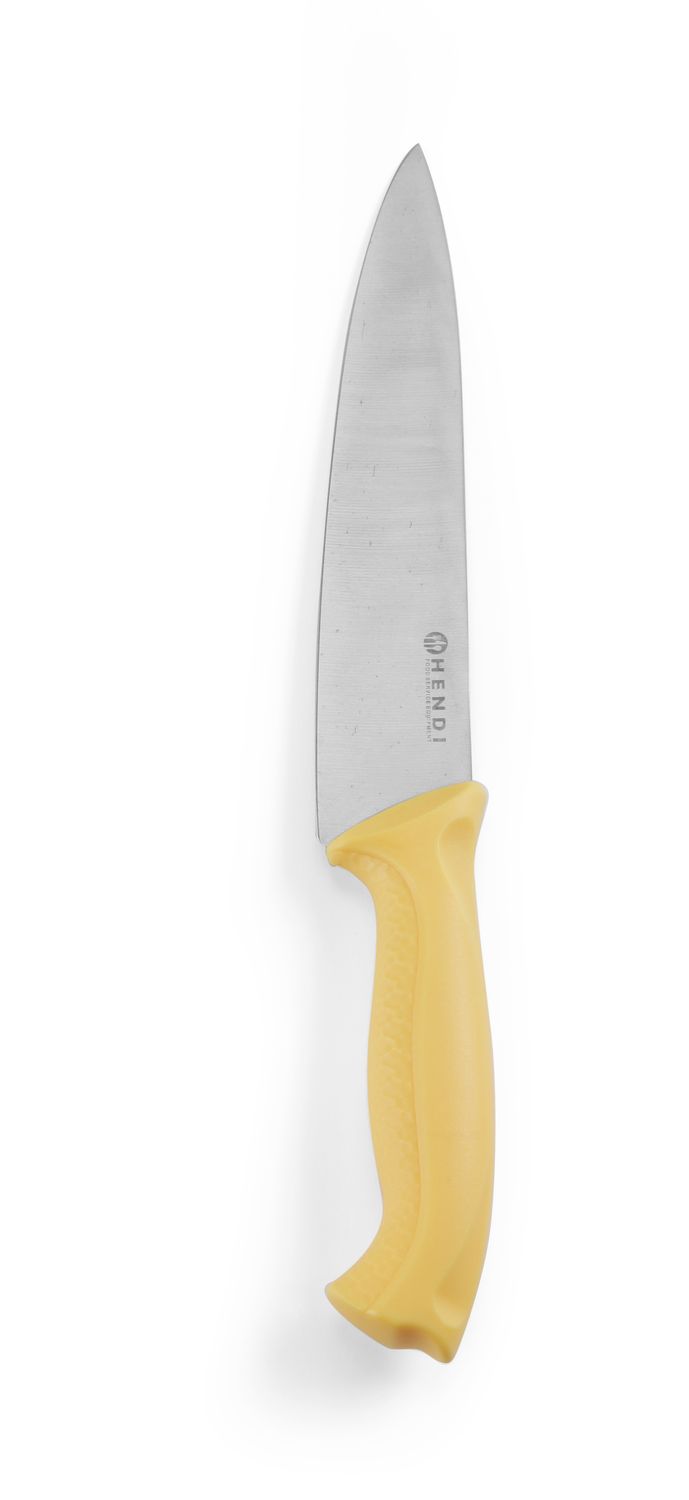 Nóż kucharski, HENDI, żółty, (L)320mm