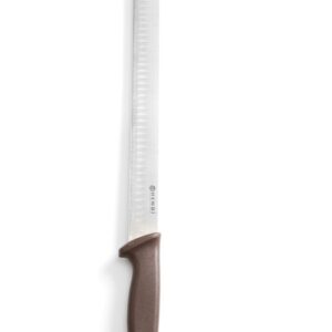 Nóż do kebaba, szynki, shoarmy ze szlifem kulowym, HENDI, brązowy, (L)490mm
