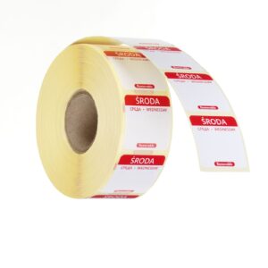 Etykiety Food Safety na każdy dzień tygodnia – wielorazowe, HENDI, Środa, czerwony, 1000 szt., 25x25mm