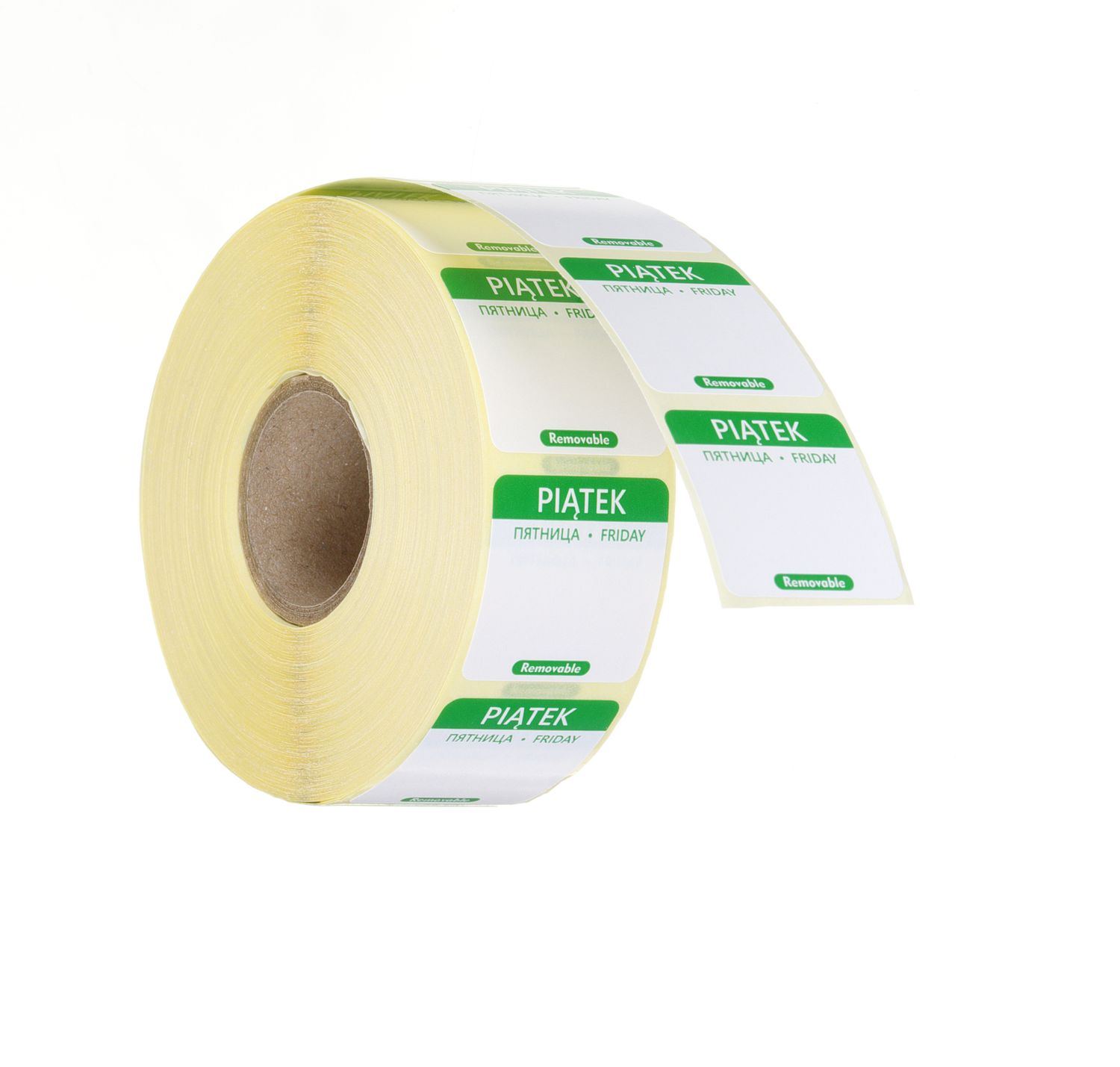 Etykiety Food Safety na każdy dzień tygodnia – wielorazowe, HENDI, Piątek, zielony, 1000 szt., 25x25mm