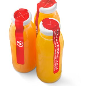 Plomba samoprzylepna zabezpieczająca otwór na słomkę – zestaw 2 rolek, HENDI, 250 szt., 25x175mm