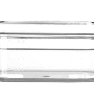 Pojemnik GN 1/4 z poliwęglanu, HENDI, Profi Line, GN 1/4, 2,8L, transparentny, 265x162x(H)100mm