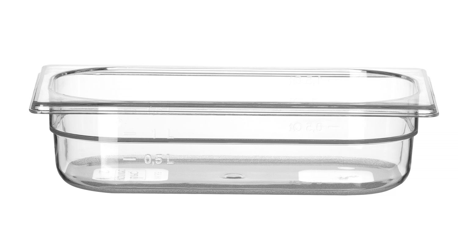 Pojemnik GN 1/4 z poliwęglanu, HENDI, Profi Line, GN 1/4, 1,8L, transparentny, 265x162x(H)65mm