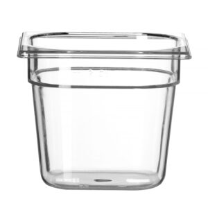 Pojemnik GN 1/6 z poliwęglanu, HENDI, Profi Line, GN 1/6, 2,4L, transparentny, 176x162x(H)150mm