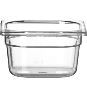 Pojemnik GN 1/6 z poliwęglanu, HENDI, Profi Line, GN 1/6, 1,6L, transparentny, 176x162x(H)100mm