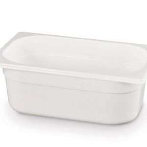 Pojemnik GN 1/4 z białego poliwęglanu, HENDI, GN 1/4, 2,8L, biały, 265x162x(H)100mm