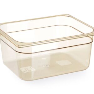 Pojemnik GN 1/2 z grilamidu do wysokiej temperatury, HENDI, GN 1/2, 4L, transparentny, 325x265x(H)65mm