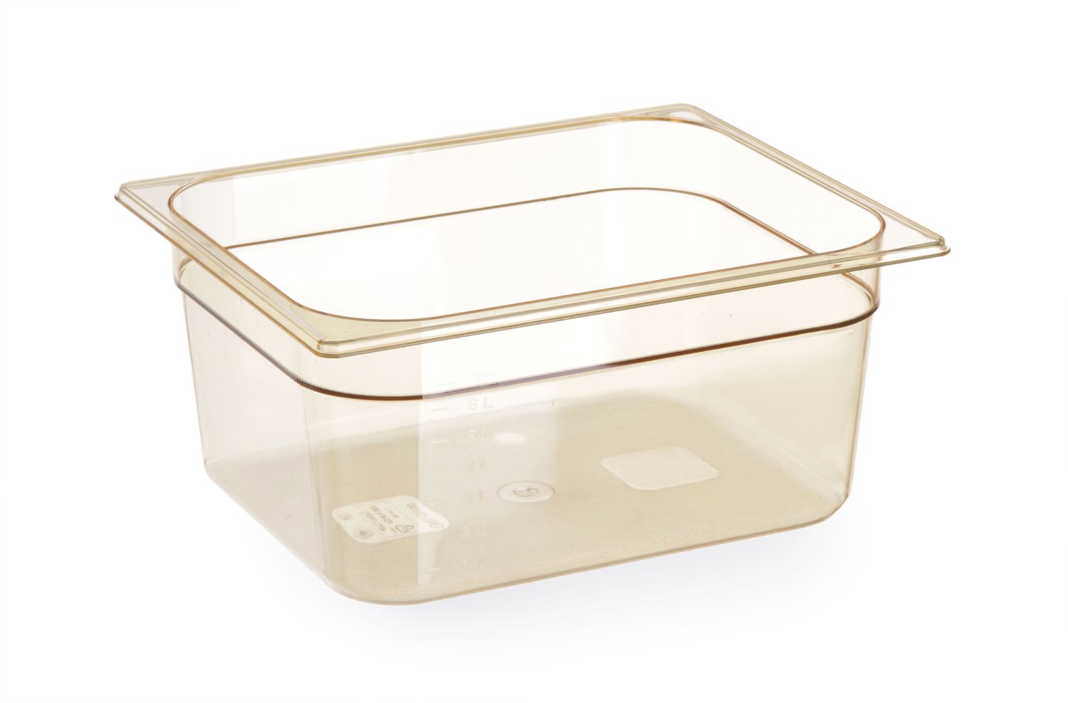Pojemnik GN 1/2 z grilamidu do wysokiej temperatury, HENDI, GN 1/2, 4L, transparentny, 325x265x(H)65mm