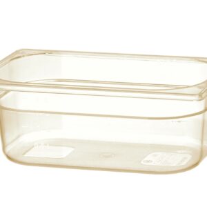 Pojemnik GN 1/4 z grilamidu do wysokiej temperatury, HENDI, GN 1/4, 2,6L, transparentny, 265x162x(H)100mm