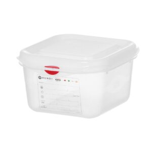 Pojemnik GN 1/6 z polipropylenu, HENDI, GN 1/6, 1,7L, transparentny, 176x162x(H)100mm, Prostokątny