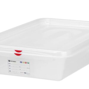 Pojemnik GN 2/3 z polipropylenu, HENDI, GN 2/3, 9L, transparentny, 354x325x(H)100mm, Prostokątny