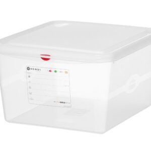 Pojemnik GN 2/3 z polipropylenu, HENDI, GN 2/3, 19L, transparentny, 354x325x(H)200mm, Prostokątny