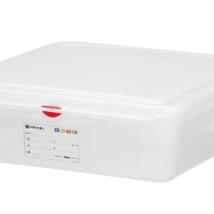 Pojemnik GN 1/1 z polipropylenu, HENDI, GN 1/1, 13L, transparentny, 530x325x(H)100mm, Prostokątny