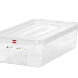 Pojemnik GN 1/1 z polipropylenu, HENDI, GN 1/1, 21L, transparentny, 530x325x(H)150mm, Prostokątny