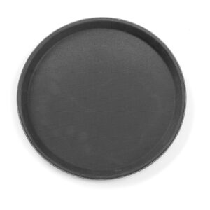 Taca do serwowania z polipropylenu, antypoślizgowa, okrągła, czarna, HENDI, ⌀410x(H)20mm