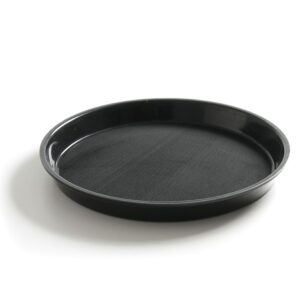 Taca do serwowania z polipropylenu, antypoślizgowa, okrągła, wysoki rant, czarna, HENDI, ⌀360x(H)39mm
