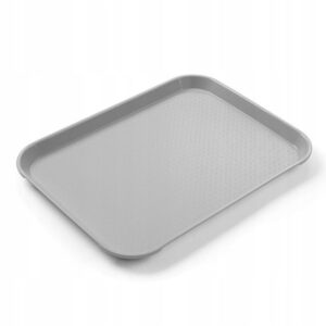 Taca z polipropylenu Fast Food mała, AmerBox, jasnoszary, 265x345x(H)20mm