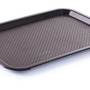 Taca z polipropylenu Fast Food duża, AmerBox, brązowy, 350x450x(H)20mm