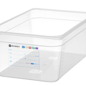 Pojemnik GN 1/1 HACCP, HENDI, GN 1/1, 28L, transparentny, 530x325x(H)200mm