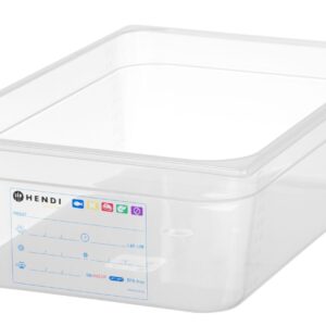 Pojemnik GN 1/1 HACCP, HENDI, GN 1/1, 21L, transparentny, 530x325x(H)150mm
